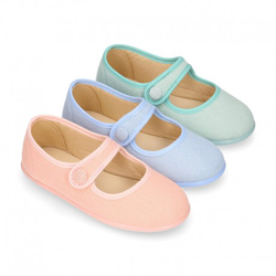 Mercedita Niña Cierre Adherente Con Botón En Lino. 19 Menta en oferta