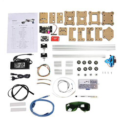 Plotter XY, 100-240VA 2 ejes DIY CNC XY Plotter Pluma Dibujo Máquina de firma Robot Laboratorio ensamblado XY Plotter Dibujo Robot Kit(Enchufe de la U características