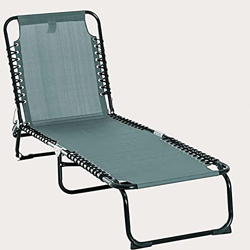 Tumbona Plegable de Jardín Azul, 188 x 55 x 24 CM, 3 Niveles de Ajuste del Respaldo Aluminio, Muebles de Jardín características