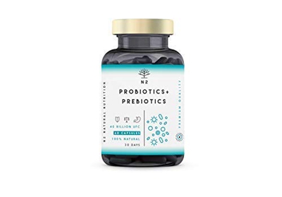 Probióticos y Prebióticos Intestinales, 60 cápsulas 40 Billones de Bacterias Probióticas Naturales, Mujer y Hombre. Mantenimiento Flora Intestinal, Tr