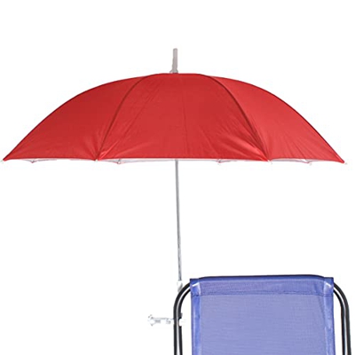 BESCH Sombrilla para Silla Playa, Jardín, Piscina,Terraza o Patio, Protección solar UPF50+, Ø100cm (Rojo 2)