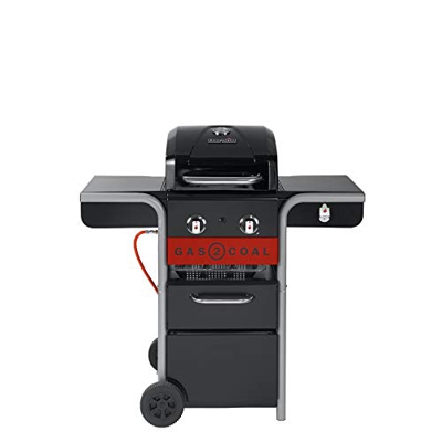 Char-Broil 140924 Gas2Coal 210 - Parrilla híbrida de gas, color negro