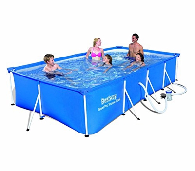 Bestway 56424 - Piscina exterior estructurada con motor 400 x 211 x 81 cm. MWS