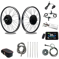 RICETOO 48V 1500W Rueda Trasera Rueda giratoria Motor sin escobillas Hub Hub 20"24" 26"27.5" 28"29''700C, Kit de conversión para Motor con Pantalla KT precio