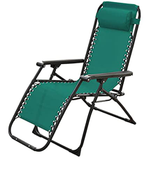 Tumbona Silla de Jardín Plegable Tumbona Reclinable, Sillas Mecedoras Plegables con Bloqueo para Exterior Patio Negro… (1 Unidad, Tumbona Verde) en oferta