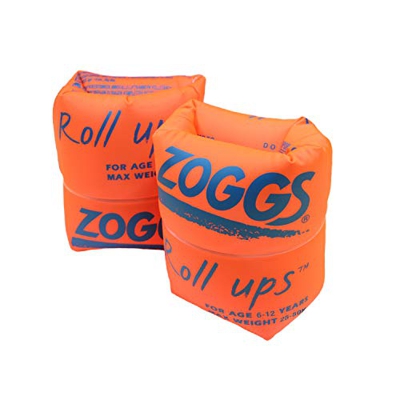 Zoggs Roll Ups Brazaletes de Natación, Bebés Unisex, Naranja, 6-12 años