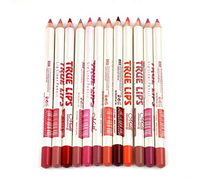 12pcs / Set impermeable Lápiz Delineador de labios de larga duración Lip Liner Herramientas del maquillaje
