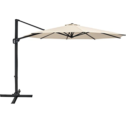 AXT SHADE 3M - Sombrilla de Patio de 10 pies para Exteriores con voladizo Grande, Resistente al Viento con Base Cruzada, 8 Varillas Resistentes para t características