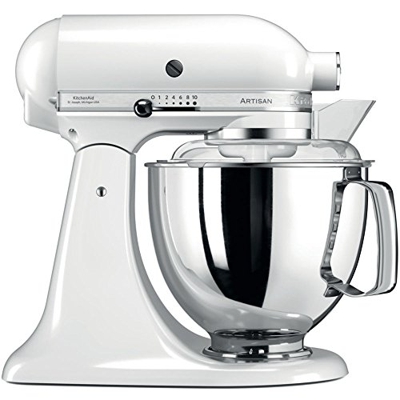 KitchenAid Artisan - Robot de cocina (4,8 L), color blanco