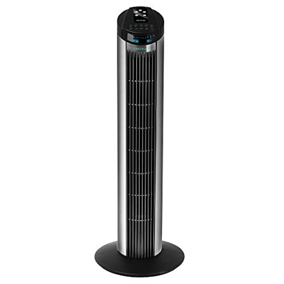 Cecotec Ventilador de Torre Digital EnergySilence 890 Skyline. 50 W, 30'' (76cm) de Altura, Oscilante, Motor de Cobre, 3 Velocidades, 3 Modos, Tempori