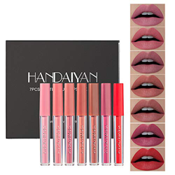 7 colores a prueba de agua de larga duración mate mate besable lápiz labial líquido vegano de duración brillo labios terciopelo hidratante besable ton en oferta