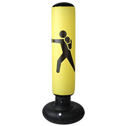 Alomejor Saco de Boxeo de Pie Equipo de Entrenamiento Bxing Saco de Boxeo Inflable para Entrenamiento de Patada de MMA(Yellow) características