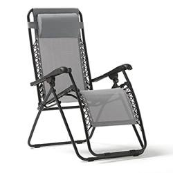 KG KITGARDEN - Tumbona Plegable Multiposiciones Jardin/Terraza, 90x65x114cm, Gris Claro, Osaka Plus, Grande precio