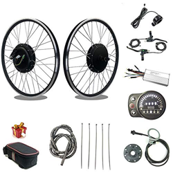 RICETOO 48V 1500W Rueda Trasera Rueda giratoria Motor sin escobillas Hub Hub 20"24" 26"27.5" 28"29''700C, Kit de conversión para Motor con Pantalla KT características
