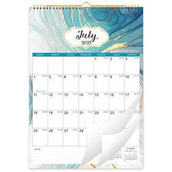 Eono de Amazon - Calendario de pared 2021-2022, calendario mensual de pared de julio 2021 a diciembre 2022, 30 x 40 cm, encuadernación de alambre, blo características