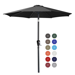 ABCCANOPY Sombrilla de 270 cm, para exteriores, impermeable, para jardín, mercado, color gris oscuro precio