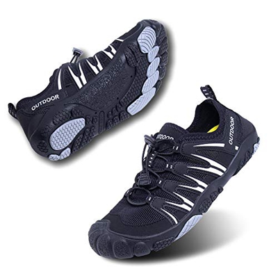 Zapatos de Agua Hombre Mujer Escarpines Secado Rápido Zapatillas Trail Running Transpirables Natación Piscina Playa Unisexo Negro G Reino Unido 41