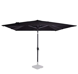 VONROC Sombrilla Rosolina 280x280cm - Sombrilla basculante - Lona UPF 50+ - Antracita/Negro - Excl. Base en oferta