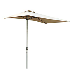 Sombrilla Terraza Parasol Jardin Medio Rectangular Paraguas de Patio contra la Pared Sombrilla Market Table para Ventana de Balcón Sombrilla, 5 Varill precio