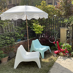 YFYYF Sombrillas Exterior Sombrilla Inclinable Blanca, Sombrilla Redonda para Patio Trasero, Decoración Romántica Sombrilla para El Sol Patio Jardín T precio