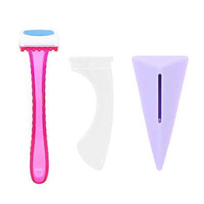 Bikini Razor para mujeres, Bikini Razor Privates manual con plantilla de afeitado, maquinilla de afeitar tipo T para herramienta cosmética corporal (t