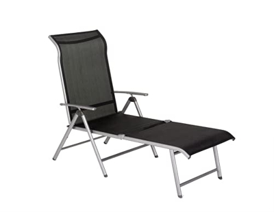 Tumbona Plegable jardín | Piscina | terraza - Aro - con 5 Posiciones y Color Gris Oscuro