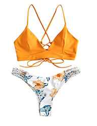 NTNY3 Conjunto De Bikini para Mujer Ropa De BañO Push Up (Amarillo, S) características