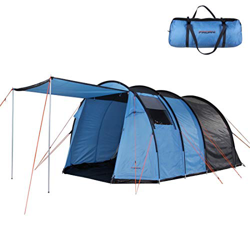FRIDANI TXB - Tienda de campaña Tipo túnel para 4 Personas (Impermeable, 3000 mm, Altura Alta, ventilación Delantera, mosquitera), Color Azul en oferta
