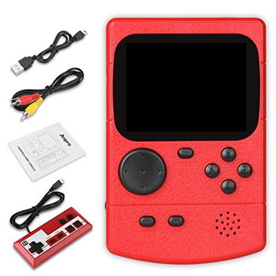 Anpro Consola de Juegos portátil, con 500 Juegos clásicos, Modo Doble, Soporte para conexión a TV, batería Recargable de 800mAh