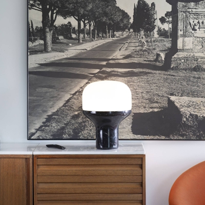 Martinelli Luce Delux mesa 22cm mármol negro