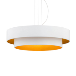 Lámpara colgante Fredik, Ø 60 cm, blanco/oro en oferta