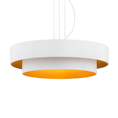 Lámpara colgante Fredik, Ø 60 cm, blanco/oro