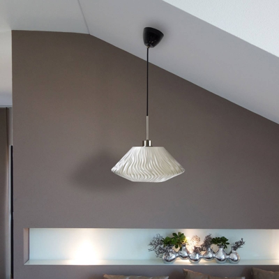 Lámpara colgante Lamell de biomaterial, Ø 30 cm