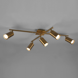 Foco de techo Marley, latón antiguo, 5 luces en oferta