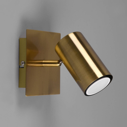 Foco de pared Marley, latón antiguo características