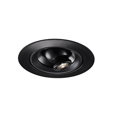 Egger Riga Zoom empotrado LED redondo negro 3.000K