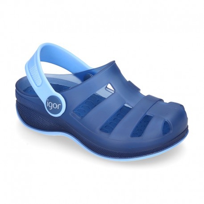 Cangrejeras Niño Tipo Zuecos Surfi Para Piscina Y Playa. 26 Azul Marino