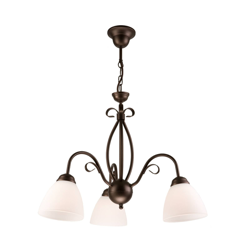 Lámpara colgante Adoro, 3 luces, marrón en oferta