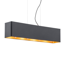 Lámpara colgante Tuse, longitud 80 cm, negro en oferta