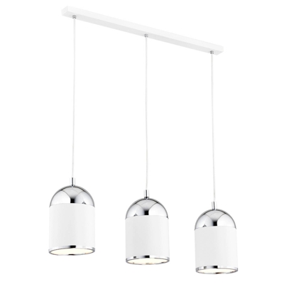 Lámpara colgante Anadia, 3 luces alargada, blanca