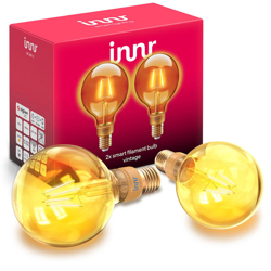 Innr globo LED E27 filamento 2.200K 4,2W oro 2 ud características