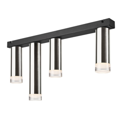 Lámpara de techo Shine, 4 luces, larga, cromo en oferta