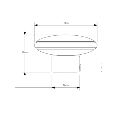 Shade ØS1 mini mesa anillos latón cable negro