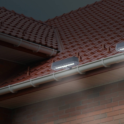 Lámpara solar decorativa LED canalón 5249216, 2 ud