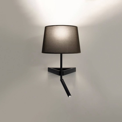 LOUM Bivio aplique, brazo lectura, pantalla marrón