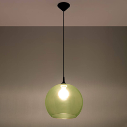 Lámpara colgante Colour, pantalla de vidrio verde características