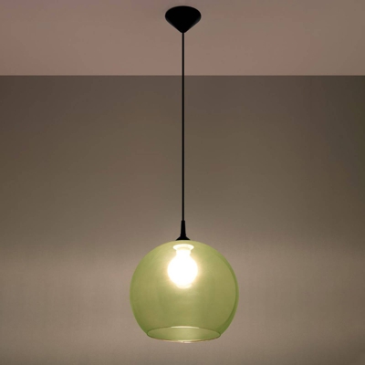 Lámpara colgante Colour, pantalla de vidrio verde