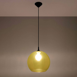 Lámpara colgante Colour, pantalla amarilla características
