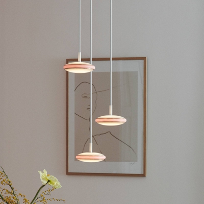 Shade ØS1 péndulo latón blanco, blanca PVC Node