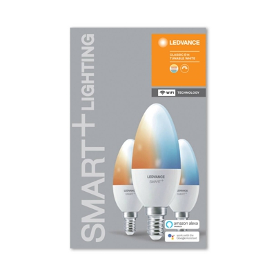 LEDVANCE SMART+ WiFi E14 5W vela 2.700-6.500K 3 ud